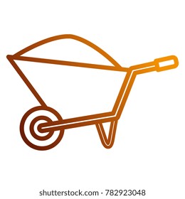 wheel barrow with sand