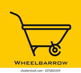 Wheel Barrow vector icon