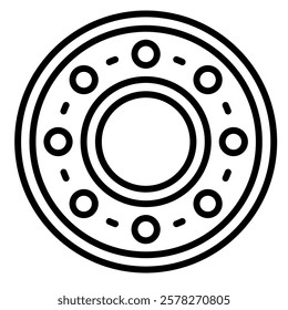 Wheel Bearings icon line vector illustration