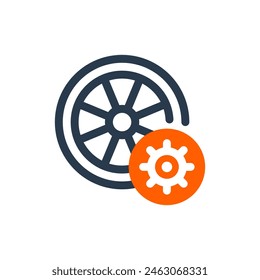 Rad für Bike Race Speed Vektorgrafik Icon Illustration