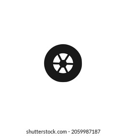 wheel black icon, trasportation black icon isolated white background