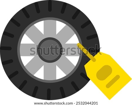 Wheel block icon. Car garage service repair