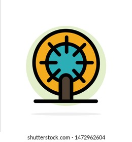 Wheel, Boat, Ship, Ship Abstract Circle Background Flat color Icon