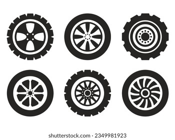 Servicio automático de vehículos de ruedas aislado en el fondo blanco. Ilustración del elemento de diseño gráfico del vector