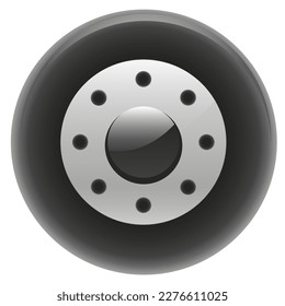 wheel for car with bolts vector illustration