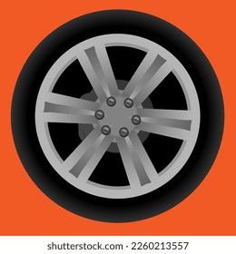 wheel from a car with a disc