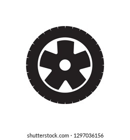 wheel car icon vector