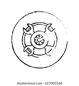 wheel car isolated icon