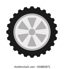wheel car isolated icon design, vector illustration  graphic 
