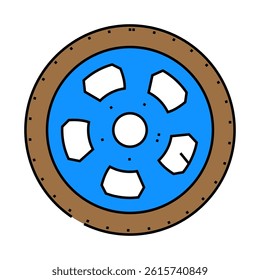 wheel car line icon vector. wheel car sign. isolated symbol illustration