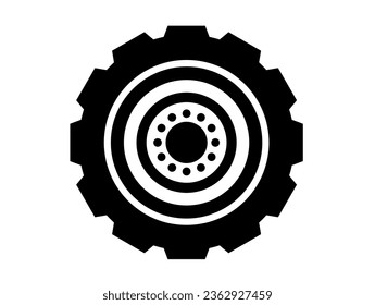 Wheel car tire race tyre vehicle drive black symbol isolated concept. Vector flat graphic design illustration
