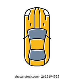wheel car top view color icon vector. wheel car top view sign. isolated symbol illustration