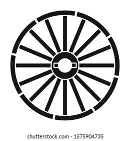 Wheel of cart vector icon.Black vector icon isolated on white background wheel of cart.