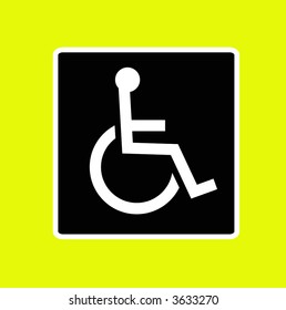 wheel chair access sign - VECTOR