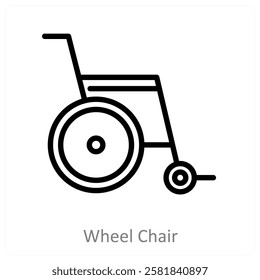 Wheel Chair and disability icon concept