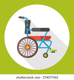 Wheel chair flat icon