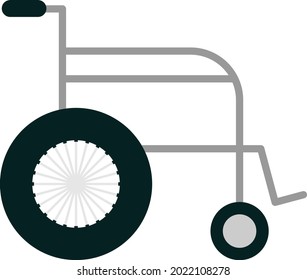 Wheel Chair Flat Vector Icon Design
