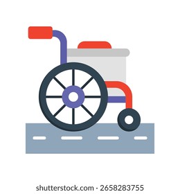Rollstuhl Flat Vector Icon Eps 10 Dateien