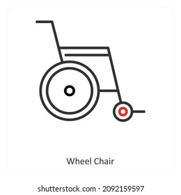 Wheel Chair Or Handicap Icon Concept