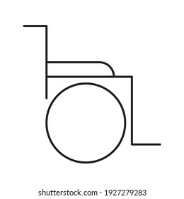 Rollstuhlsymbol mit einfacher Linienführung