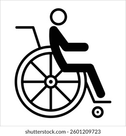 Wheel Chair Icon Element For Design