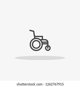 Wheel Chair Icon Line