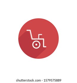 wheel chair icon logo design template