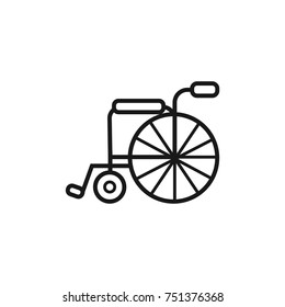 wheel chair icon medical vector design illustration