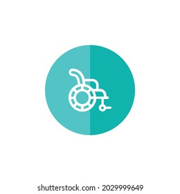 Icono de la silla de ruedas. Ilustración de diseño de vectores