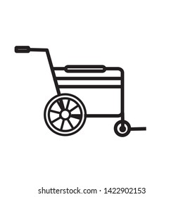wheel chair icon vector illustration template