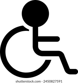 wheel chair icon vector illustration asset element