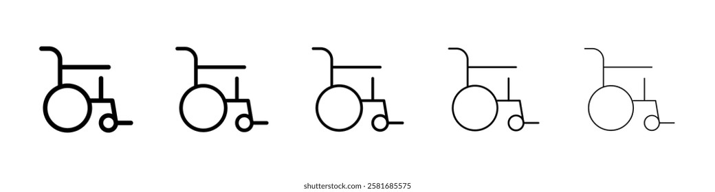 Wheel chair icon Vector logo sign