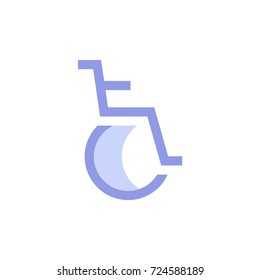 wheel chair icon vector. wheel chair modern design