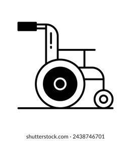 Wheel Chair icon vector strock illustration