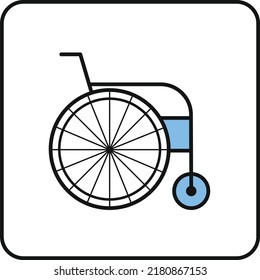 Wheel chair icon for website and clipart in vector format.
