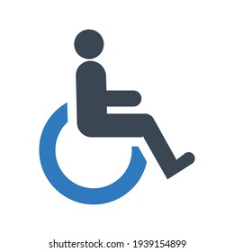 wheel chair icon.safety,care (vector illustration)