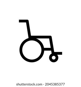 wheel chair Line icon for business website,apps, and many more