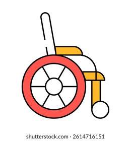 wheel chair line icon vector. wheel chair sign. isolated symbol illustration