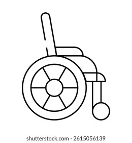 wheel chair line icon vector. wheel chair sign. isolated contour symbol black illustration