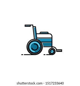 Wheel chair logo template for health product, wheel chair icon template