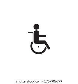 wheel chair logo vector illustration design template background