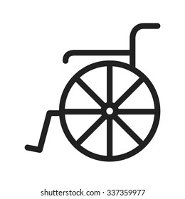 Wheel, chair, physical icon vector image. Can also be used for healthcare and science. Suitable for use on web apps, mobile apps and print media.