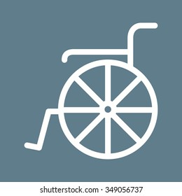 Wheel, chair, physical icon vector image. Can also be used for healthcare and science. Suitable for use on web apps, mobile apps and print media.