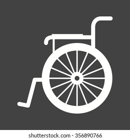 Wheel, chair, physical icon vector image. Can also be used for healthcare and science. Suitable for use on web apps, mobile apps and print media.