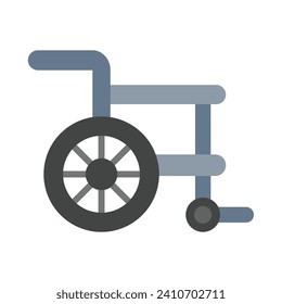 Icono plano del vector de la silla de ruedas para uso personal y comercial.
