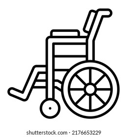 Radstuhl, Vektorsymbol. Kann für Druck-, Mobil- und Web-Anwendungen verwendet werden.