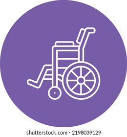 Radstuhl, Vektorsymbol. Kann für Druck-, Mobil- und Web-Anwendungen verwendet werden.