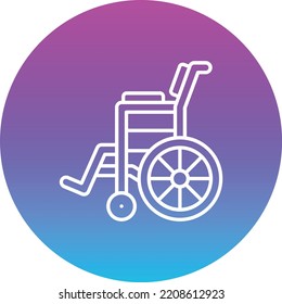 Wheel Chair vector icon. Can be used for printing, mobile and web applications.