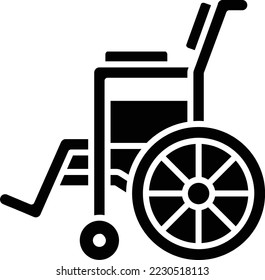Wheel Chair vector icon. Can be used for printing, mobile and web applications.