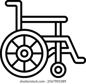 Wheel Chair vector icon. Can be used for printing, mobile and web applications.